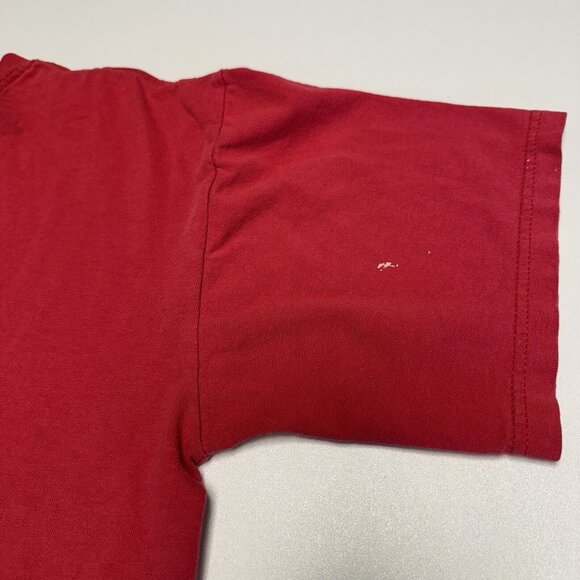 Vintage Los Angeles Fire Fighter T Shirt Mens Medium Red Short Sleeve Y2K - Picture 11 of 13